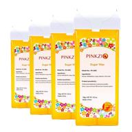 🌸 pinkzio sugar roll on wax: effortless hair removal with 4 packs of body waxing cartridges- 3.52 oz/pack logo