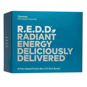 img 4 attached to 🌱 R.E.D.D. Bar - Vegan Protein Bar, Low Sugar & Gluten-Free, Oatmeal Flavored, Pack of 12 Bars