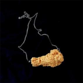 img 3 attached to 🍗 Funny Handmade Simulation Fried Chicken Pendant Necklace - Perfect Party Jewelry for Women and Girls