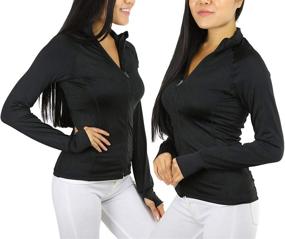 img 1 attached to 🧥 Women's Full Zip-Up Track Jacket with Long Sleeves - ToBeInStyle