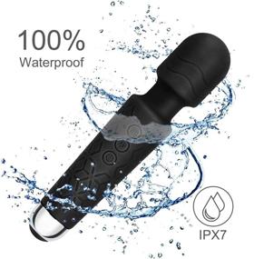 img 3 attached to 💆 Roysmart Wand Power Massager: 20 Magic Vibration Modes, Whisper Quiet & Waterproof - Perfect for Neck, Shoulder, Back Massage, Sports Recovery & Muscle Aches (Black)