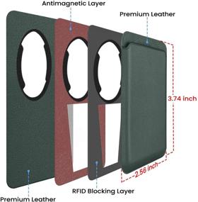 img 2 attached to 📱 MAPUCE Phone Wallet: Stick-on Leather Card Holder for All Cell Phones (Green)