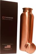 💧 casiware 750ml pure copper water bottle – premium quality for yoga, outdoor activities, sports, daily use, ayurveda health benefits логотип