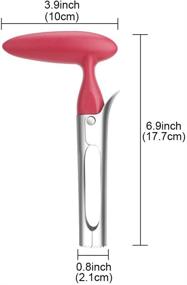 img 2 attached to 🍎 Asdirne Premium Apple Corer: Food-Grade Stainless Steel Blade for Easy Removal of Apple and Pear Cores, Sturdy Ergonomic Handle – Sharp and Durable, 6.9 Inch, Red