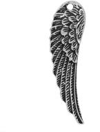 🕊️ 10 pack of jgfinds angel wings pendant charms - silver tone diy jewelry making supplies logo