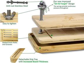 img 3 attached to Bamboo Tofu Press and Maker Mold Set – Efficiently Drains Liquid from Tofu, Creating Homemade Tofu, Cheese, Tempeh, Paneer – Food Safe Stainless Steel and Convenient Drip Tray