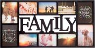🖼️ kiera grace family 10 opening collage frame - 15x29, fits 4-5x7 and 6-4x6 photos, black - stylish family photo display solution логотип