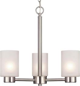 img 4 attached to 💡 Westinghouse Lighting 6227500 Sylvestre Chandelier: Elegant 3-Light Fixture in Brushed Nickel