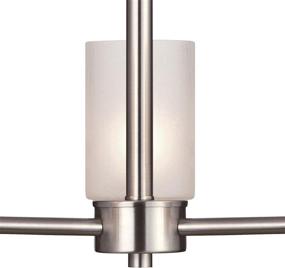 img 2 attached to 💡 Westinghouse Lighting 6227500 Sylvestre Chandelier: Elegant 3-Light Fixture in Brushed Nickel