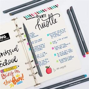 img 3 attached to 🖍️ VITOLER 36 Vibrant Colored Pens: Fine Tip Journal Planner Pens for Writing, Coloring, and Sketching - Office & School Supplies