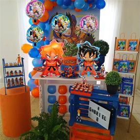 img 2 attached to Dragon Ball Z Birthday Party Decorations Set - 6 Pieces, Super Saiyan Goku Gohan Foil Balloons, DBZ Character Celebration Balloon Pack