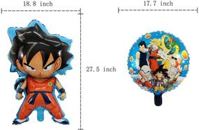 img 1 attached to Dragon Ball Z Birthday Party Decorations Set - 6 Pieces, Super Saiyan Goku Gohan Foil Balloons, DBZ Character Celebration Balloon Pack