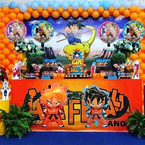 img 3 attached to Dragon Ball Z Birthday Party Decorations Set - 6 Pieces, Super Saiyan Goku Gohan Foil Balloons, DBZ Character Celebration Balloon Pack