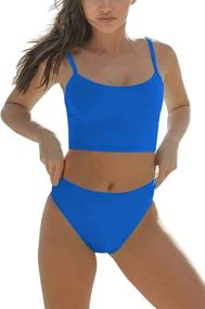 img 4 attached to Athletic Bikini Swimsuit Waisted Bathing Sports & Fitness for Water Sports