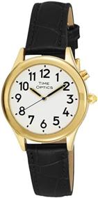 img 4 attached to ⌚ TimeOptics Women's Talking Gold-Tone Day Date Alarm Leather Strap Watch: Stylish and Functional Timepiece - GWC101GBK