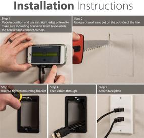 img 1 attached to 🔌 5 Pack Low Voltage Mounting Bracket for Telephone Wires, Network Cables, HDMI, Coaxial, Speaker Cables - Fosmon (Mounting Screws Included)