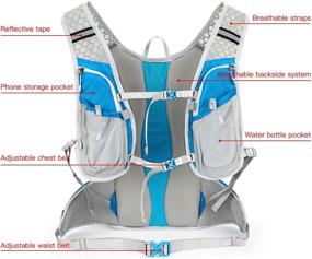 img 1 attached to IBTXO Hydration Pack Backpack 12L for Outdoors Marathoner Running Race Hydration Vest - Water Bladder Included - Ideal for Hiking, Skiing, Cycling, Camping - Fits Men and Women