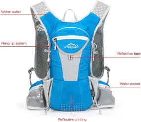 img 2 attached to IBTXO Hydration Pack Backpack 12L for Outdoors Marathoner Running Race Hydration Vest - Water Bladder Included - Ideal for Hiking, Skiing, Cycling, Camping - Fits Men and Women