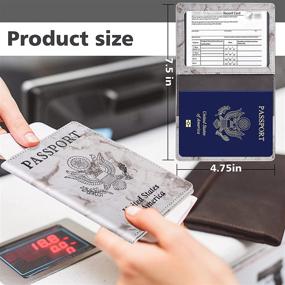 img 1 attached to Passport Vaccine Pattern Leather Vaccination Travel Accessories