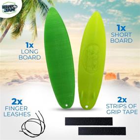img 2 attached to 🤙 Finger Surf Longboard Bundle in Vibrant Yellow