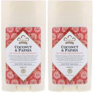 nubian heritage 24-hour natural deodorant (coconut & papaya) with coconut oil, papaya extract, shea butter & grapefruit seed extract - 2.25 oz (pack of 2) logo