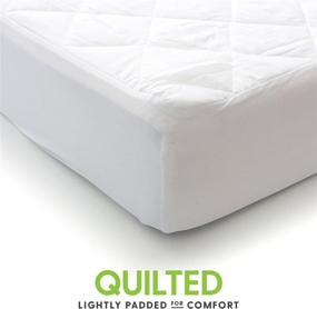 img 1 attached to Milliard Quilted Waterproof Crib and Toddler Mattress Topper Protector Pad - Premium Fitted Cover with Extra Padding (28x52x6 inches)