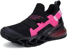 img 3 attached to 👟 Breathable Lightweight Girls' Sports Sneakers for Running