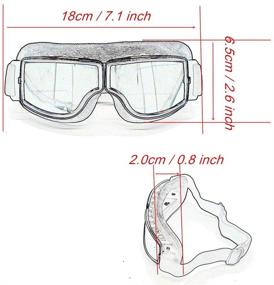 img 3 attached to Evomosa Motorcycle Riding Goggles Vintage Glasses Anti-Scratch Scooter Ski Eyewear For Men Women Adult Motorcycle & Powersports