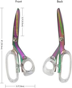 img 3 attached to 🔪 Avarosa Premium Titanium Coating Fabric Scissors: Office & Crafting Essential, Professional Tailor Scissors – Heavy Duty, All Purpose, 8'' Ultra Sharp Titanium Blade, Ergonomic ABS Handle