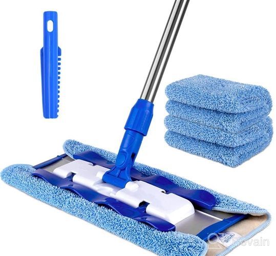 img 1 attached to 🧹 Turbo Mops Reusable Floor Mop Pads - Pack of 2, Machine Washable, 12-inch Microfiber Mop Refills - Swiffer Wet Jet Compatible review by Linda Diaz