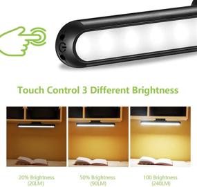 img 2 attached to Dimmable Touch LED Closet Light Stick - Magnetic Mount, Battery Operated, Rechargeable - Ideal Wall Reading Lamp for Bunk Beds, Under Cabinet Lighting, Kitchen, Vanity Mirror