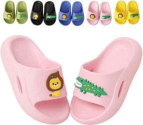 img 4 attached to Sandals Shower Slippers Toddler 13 13 5 Boys' Shoes for Sandals