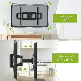 img 2 attached to 📺 USX MOUNT Heavy Duty Full Motion TV Wall Mount for 42-90" TVs, Holds Up to 150lbs, Swivel and Tilt with Articulating Arm, Fits Flat Screen TVs/Led/LCD/OLED - Max Vesa 600x500mm