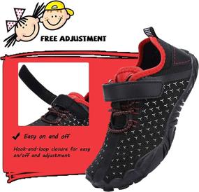 img 2 attached to Kids Toddler Non Slip Barefoot Sneakers Boys' Shoes : Outdoor