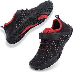 img 4 attached to Kids Toddler Non Slip Barefoot Sneakers Boys' Shoes : Outdoor