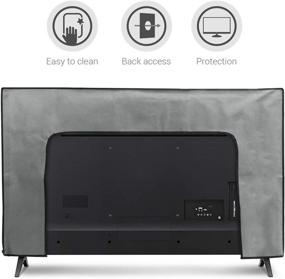 img 1 attached to kwmobile Light Grey Fabric Dust Cover for 49-50 inch TV - TV Display Protector for Flat Screen TVs