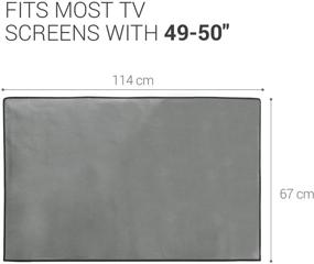 img 2 attached to kwmobile Light Grey Fabric Dust Cover for 49-50 inch TV - TV Display Protector for Flat Screen TVs