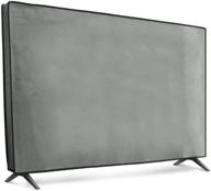 kwmobile light grey fabric dust cover for 49-50 inch tv - tv display protector for flat screen tvs logo