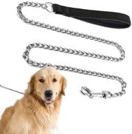 🐾 luckypaw chew-proof dog chain leash with swivel clip and comfortable handle for medium to large dogs: ideal for walking, hiking, and training logo