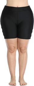 img 2 attached to ATTRACO Plus Size Women's Swimwear 🩳 Bottoms - Swim Shorts for Women with Liner