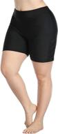 attraco plus size women's swimwear 🩳 bottoms - swim shorts for women with liner logo