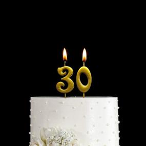 img 2 attached to Vibrant Birthday Candles: Number Topper Decorations for Fun-Filled Children's Parties!