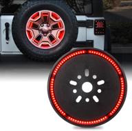 🚨 фонарь стоп-сигнала запасного колеса красного цвета xprite 14 дюймов для jeep wrangler jk 2007-2018 - задние колесные светильники с третьим светодиодом. логотип