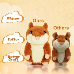 img 3 attached to 🐹 Enhance Playtime with KMUYSL Bigger Talking Hamster: Interactive Stuffed Animals & Plush Toys