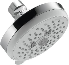 img 2 attached to 💦 Hansgrohe Croma 100 4-inch Showerhead - Low Flow, Modern Design with 3-Spray Modes: Full, Pulsating Massage & Intense Turbo Water Saving - Chrome Finish, QuickClean Feature Included, Model 04733000
