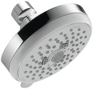 💦 hansgrohe croma 100 4-inch showerhead - low flow, modern design with 3-spray modes: full, pulsating massage & intense turbo water saving - chrome finish, quickclean feature included, model 04733000 logo