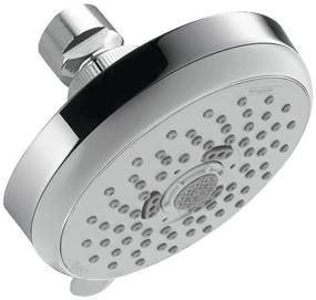 img 3 attached to 💦 Hansgrohe Croma 100 4-inch Showerhead - Low Flow, Modern Design with 3-Spray Modes: Full, Pulsating Massage & Intense Turbo Water Saving - Chrome Finish, QuickClean Feature Included, Model 04733000