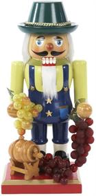 img 3 attached to 🍷 Kurt Adler Wooden Winemaker Nutcracker: A 10.25-Inch Delight for Wine Lovers!