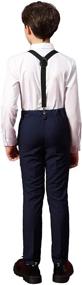 img 3 attached to 👔 Stylish Suit Set with Suspender Outfit for Toddler Boys' Clothing