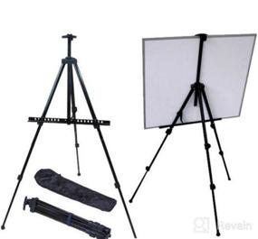 img 6 attached to 63-Inch High Steel Folding Display Easel by U.S. Art Supply - Easy Set-Up, Instant Collapse, Height Adjustable - Portable Tripod Stand for Presentations, Signs, Posters - Holds up to 5 lbs